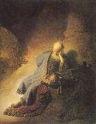 REMBRANDT Harmenszoon van Rijn, The Prophet Jeremiab Mourning over the Destruction of Jerusalem